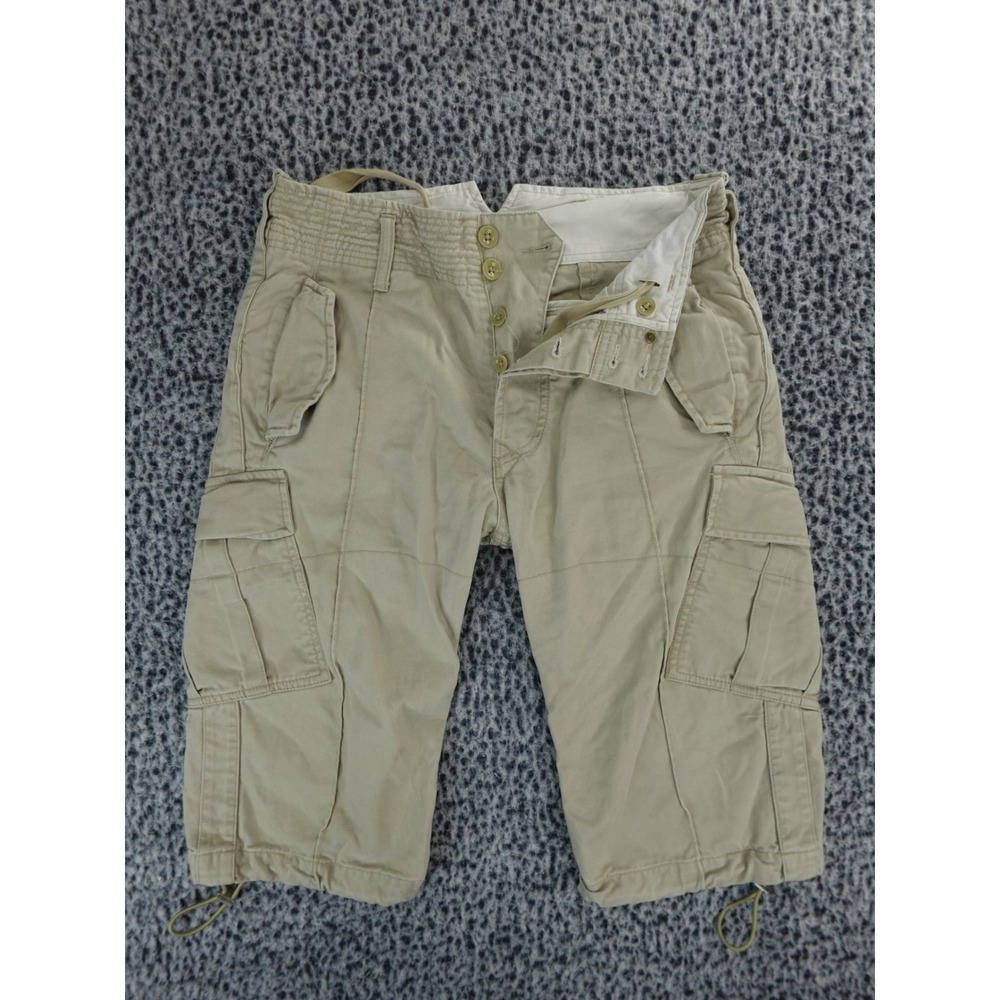 Diesel Khaki Cargo Shorts Button Fly Utility Gorpcore Tan‎ Men Sz 26